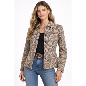 Baxter & Wells Petite Jacquard Paisley Jacket PS  Lightweight Textured